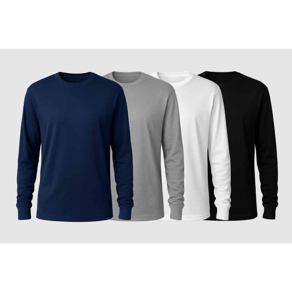kit 4 camisas masculina manga longa dry fit poliester academia frio