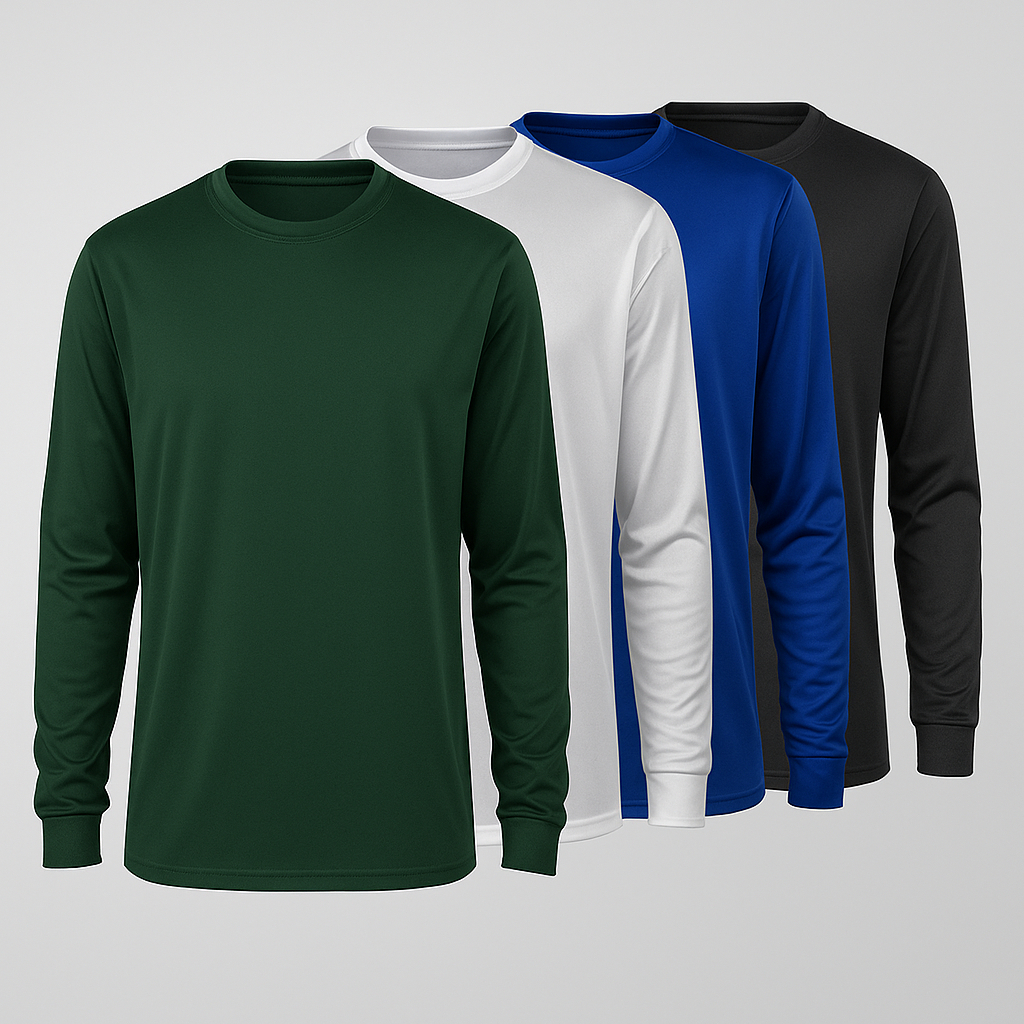 kit 4 camisas masculina manga longa dry fit poliester academia