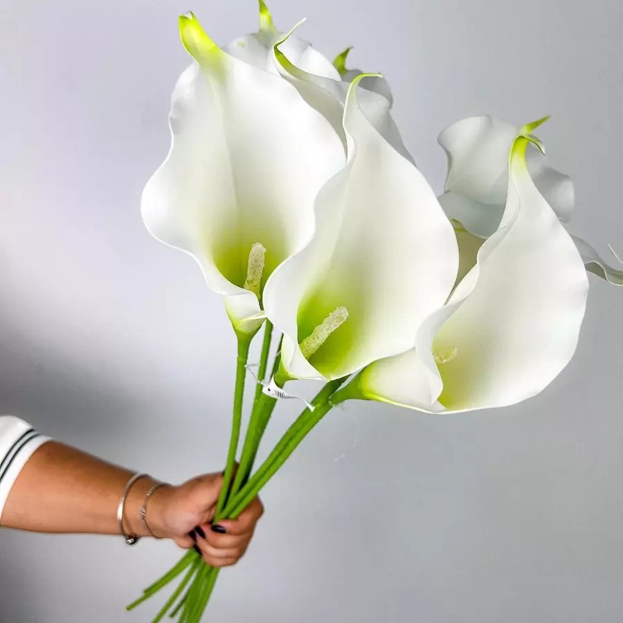 Kit Copos de Leite Artificial Emborrachado Grande Toque Real p/ Decoração Arranjo, Casa, Casamento - HS800186 em Oferta na Shopee