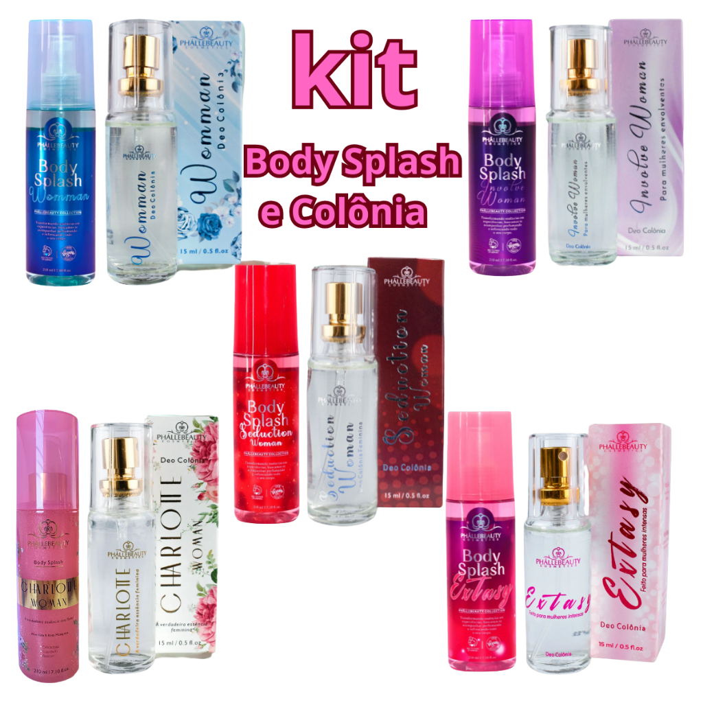 Kit Body Splash e Deo Colônia Coleção Woman PhalleBeauty