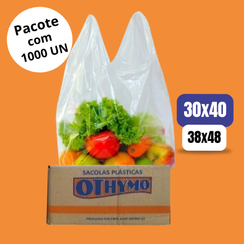 Sacola Plástica Virgem Fina 1000 Unidades Sacolinha Transparente em Oferta na Shopee