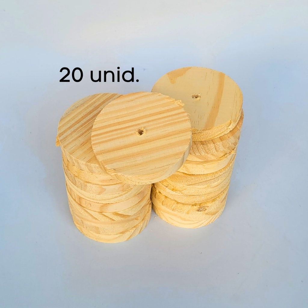 Roda Disco Bolacha Madeira Pinus Maciço Artesanato DIY 11cm ou 15cm Cumbuca