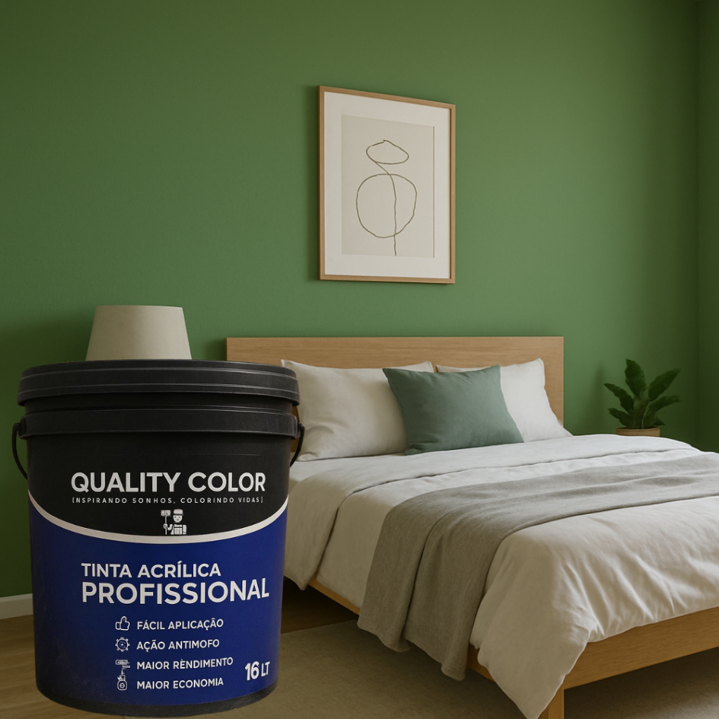 Tinta Verde Musgo Balde 16Lts Profissional / Tinta de Alto Rendimendo em Oferta na Shopee