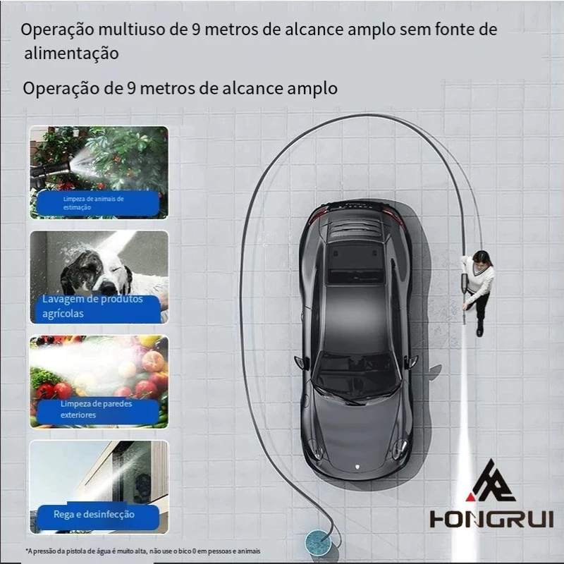 Lavadora de Alta Pressão Recarregável Sem Fio 48V para Carros e Jardins — foto 5