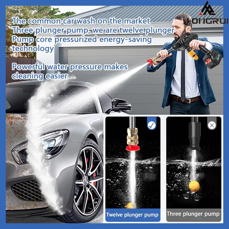 Lavadora de Alta Pressão Recarregável Sem Fio 48V para Carros e Jardins — foto 3