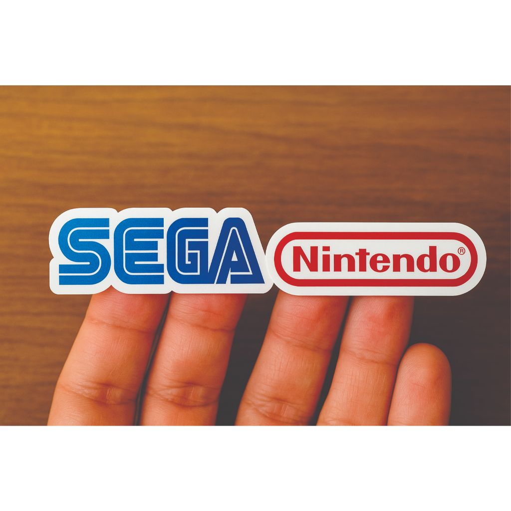 Kit Adesivos Nintendo e Sega Logo Game Sticker Console