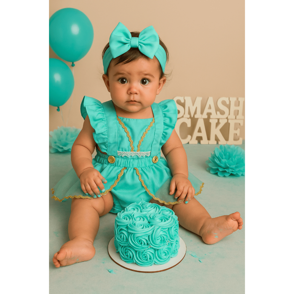 Jardineira Romper Body Macacão Infantil Menina Princesa Jasmine Jasmim Verde Roupa  Bebe Mesversario