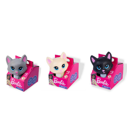 Boneca Brinquedo Conjunto 3 Mini Gata da Barbie Mattel Pupee Brinquedos