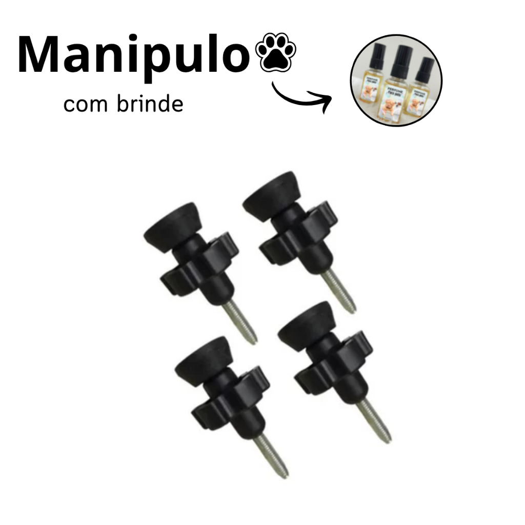 4 Manipulo P/ Grade Proteção Portão Pet Ajustável