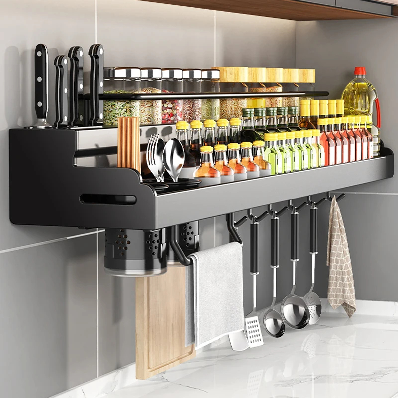 Prateleira Organizadora de Cozinha Dupla Camada Sem Perfuração em Oferta na Shopee