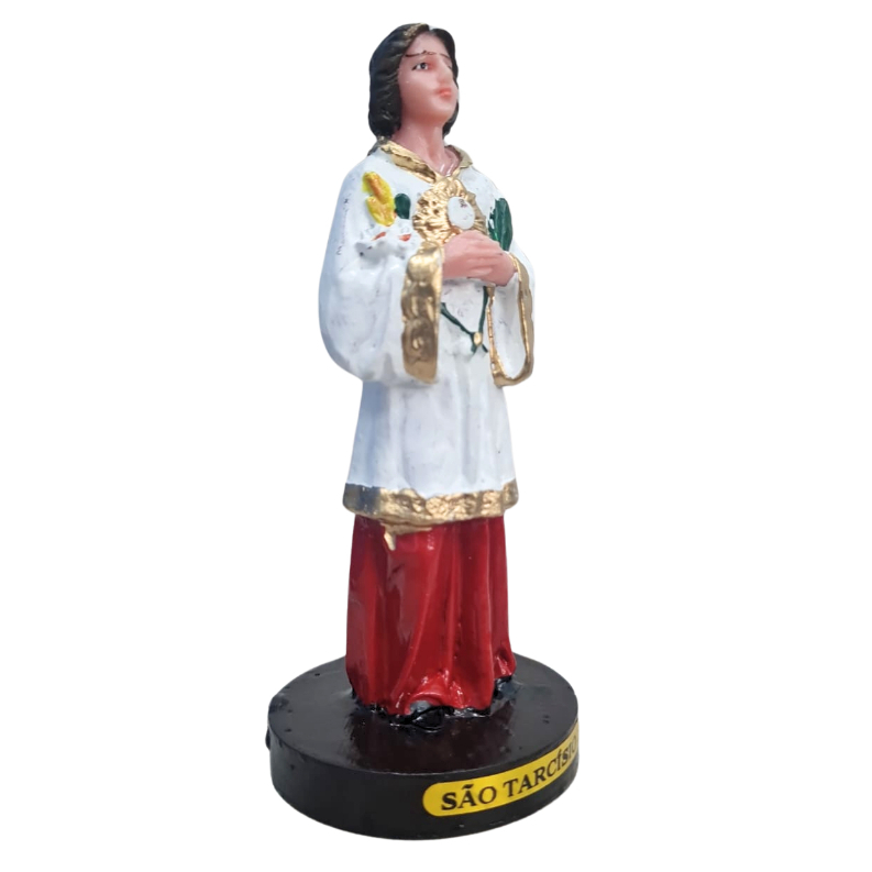 Imagem São Tarcisio Resina 15Cm Pintura Manual Religiosa Presente Artesanal Decoração em Oferta na Shopee