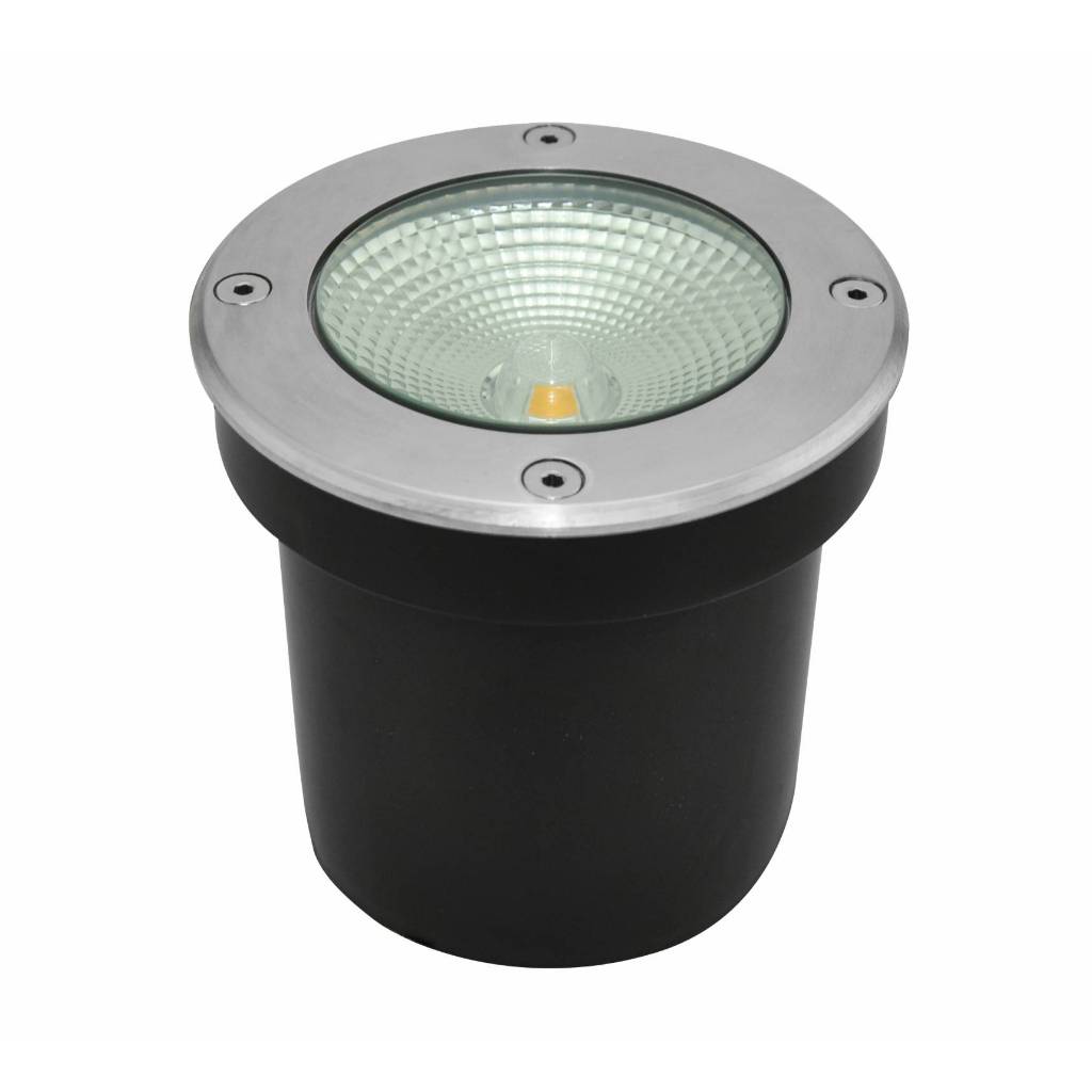 luminária balizador Spot Led solo chão G-light de solo Embutir jardim 12W 3000K luz quente bivolt piso
