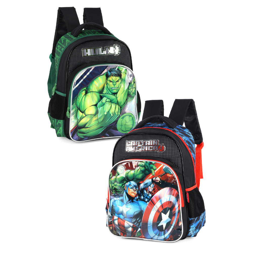 Mochila Escolar Marvel Avengers – Hulk e Vingadores | Produto Oficial | LUXCEL