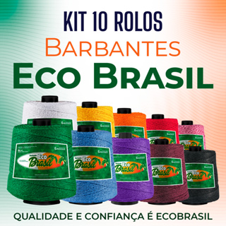 KIT 10 ROLOS BARBANTE ECO BRASIL 1Kg Fio 6 - ATACADO - Crochê Artesanato Tricô Macramê - Linha Completa Cores em Oferta na Shopee