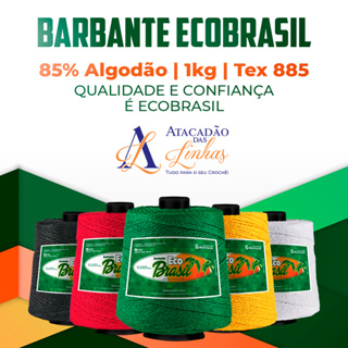 Barbante Eco Brasil 1Kg Fio 6 - Crochê Artesanato Tricô Macramê - Linha Completa de Cores em Oferta na Shopee