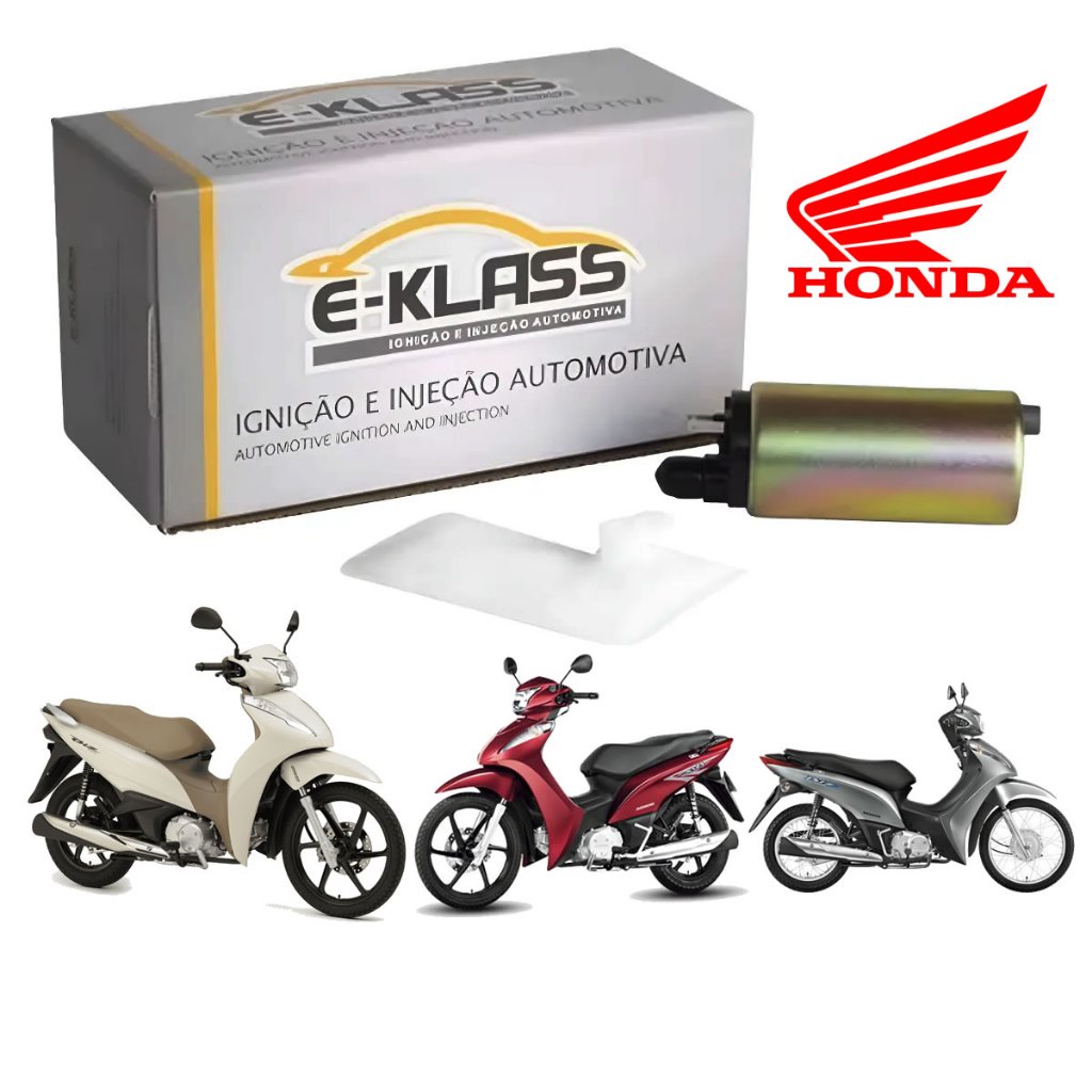 Refil Bomba De Combustivel Honda Biz 125 2009 até 2015 refil com filtro 3bar 12v eklass nova top em Oferta na Shopee