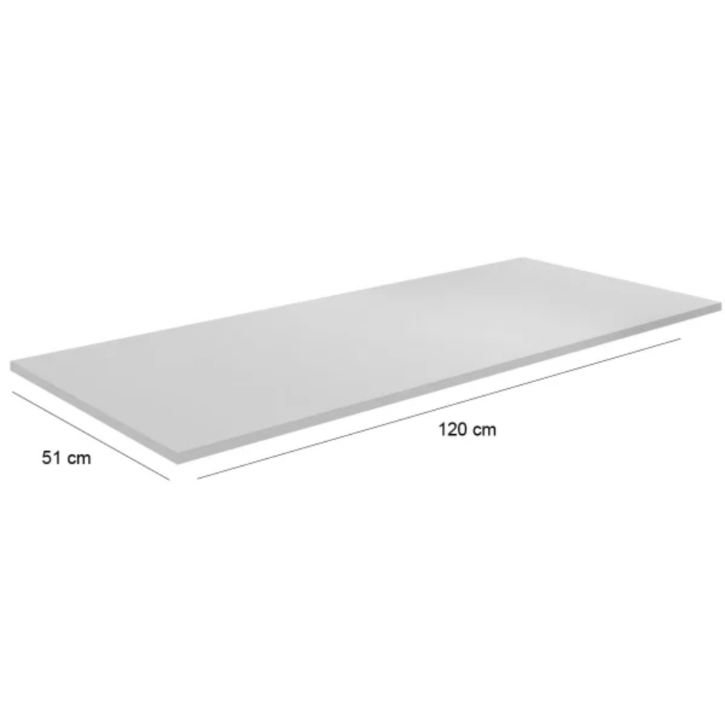Tampo Multiuso para Balcão de Cozinha 120cm MDF 15 mm fosco
