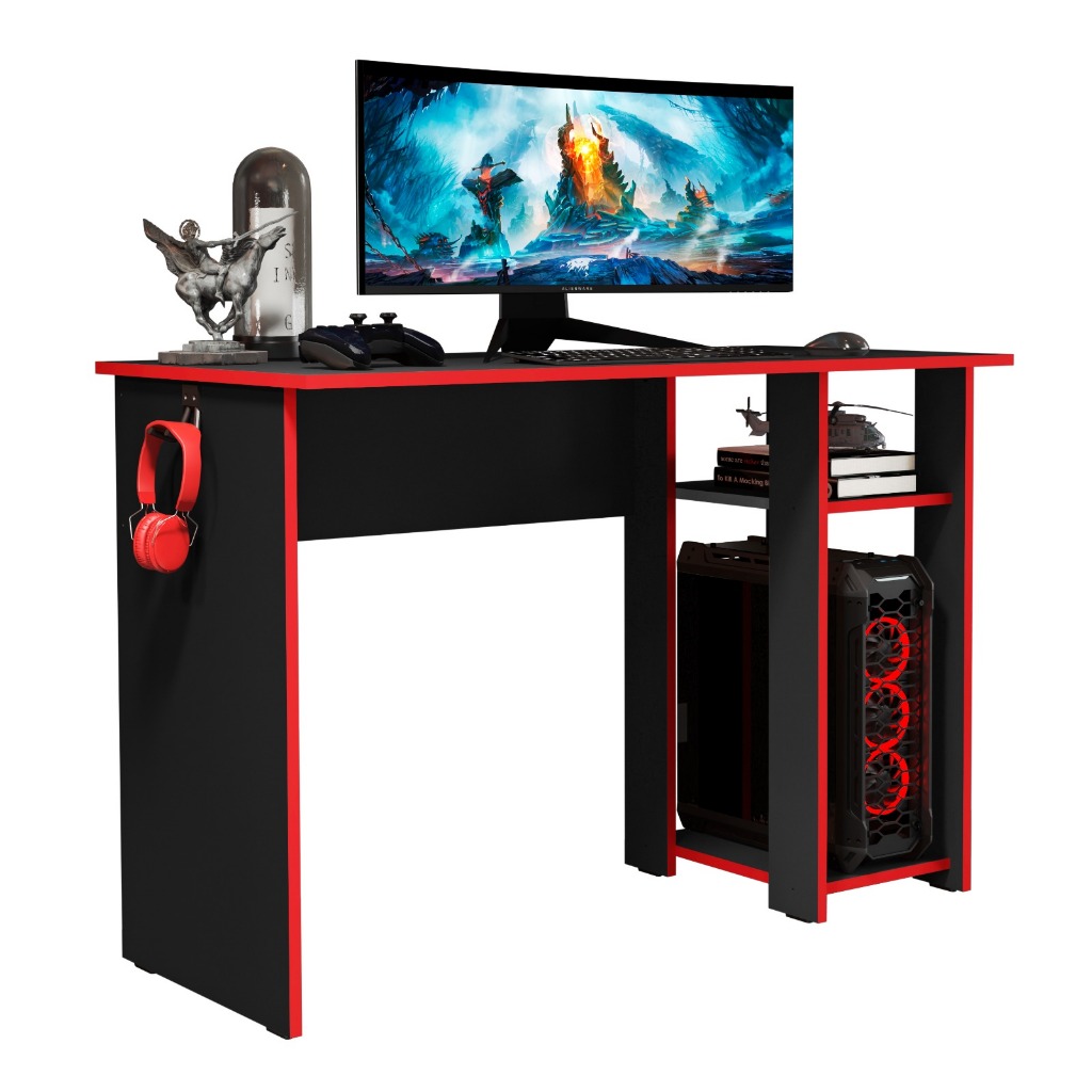Escrivaninha Mesa Gamer Campacta Para Computador Com Espaço Para Gabinete em Oferta na Shopee