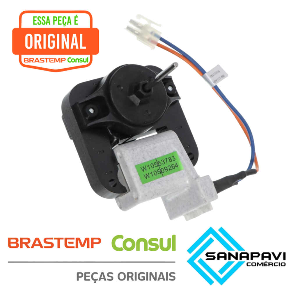 Motor Ventilador W10553783 Brastemp Bvg24 Consul CRM45 Original 127V