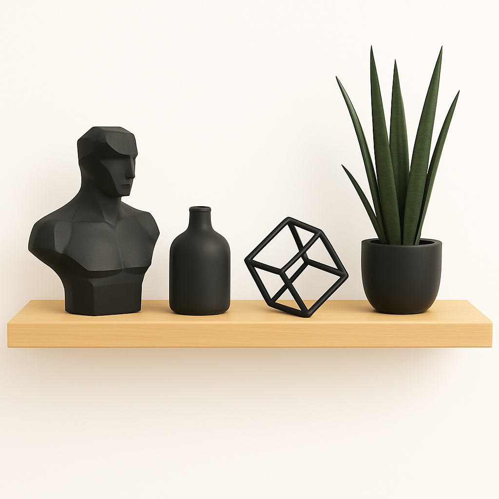 Rack Prateleiras Suspensa Com Suporte Invisível Madeira Maciça Para Salas Quarto Cozinha em Oferta na Shopee