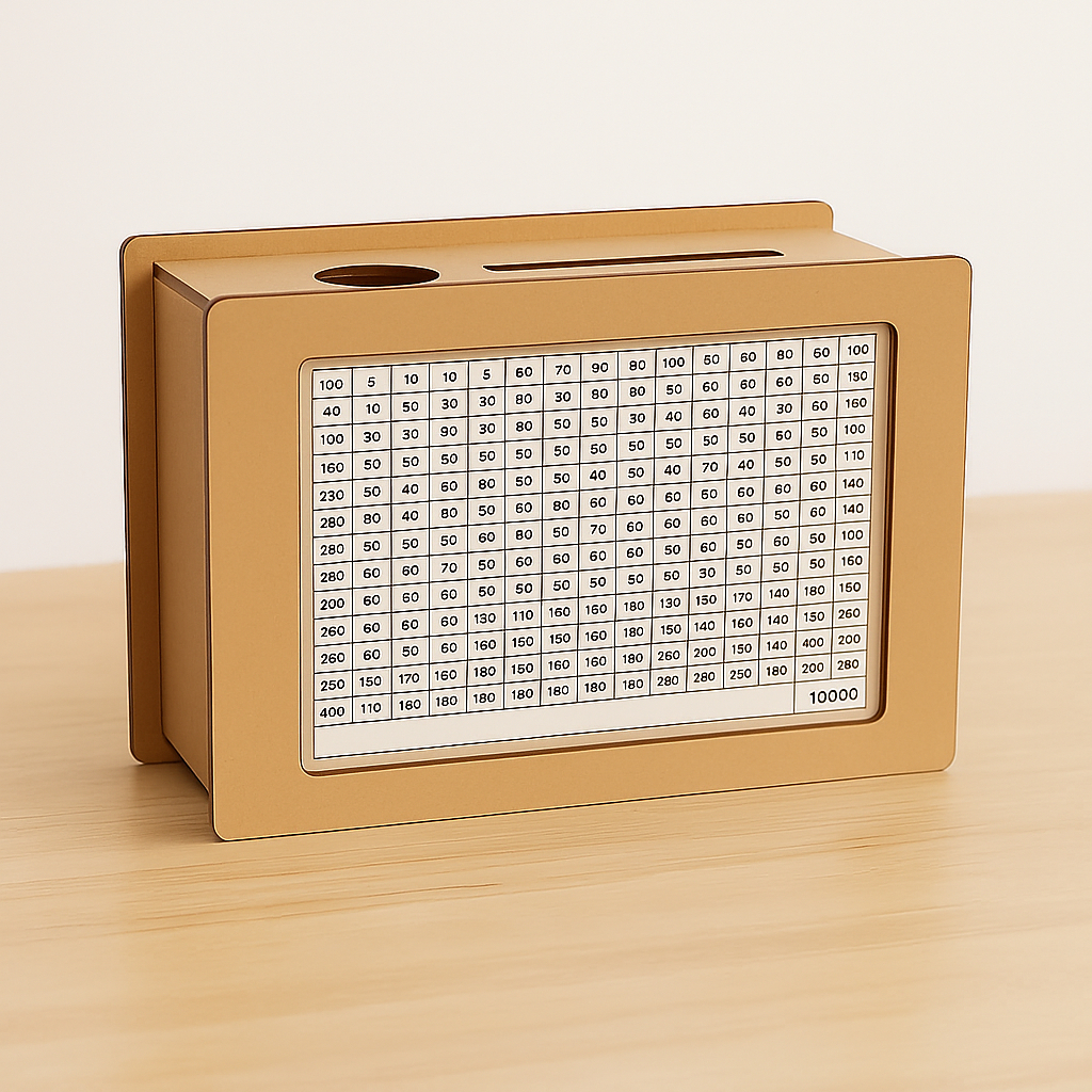 Cofre de Madeira para Poupança | Método Japonês 1.000 a 10.000 – Desafio Econômico woodBox em Oferta na Shopee