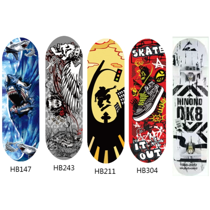 Skate Boarding Street 80*20 Cm 3108 Completo Com Rodas Sem Lixa