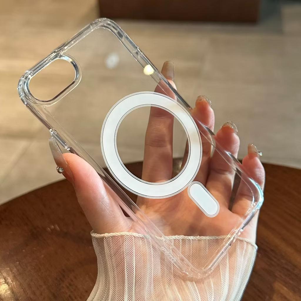 Capa Capinha Transparente Com Magsafe Indução Magnética Para iPhone 16 16E 16PRO 16PRO MAX 16PLUS