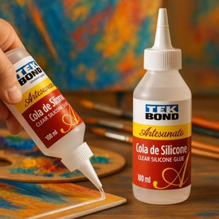 Cola Silicone Líquida 100ml Transparente  – Resistente, Fácil Aplicação, Uso Escolar e Profissional Papel Eva Plástico em Oferta na Shopee