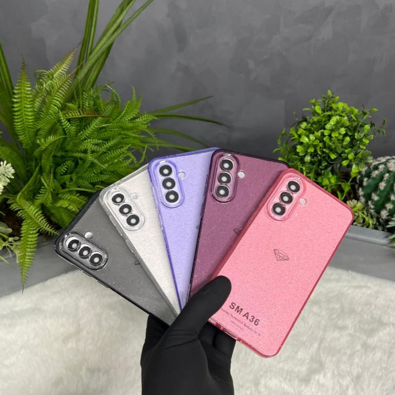 Capa space brilho + película de Ceramica Samsung Galaxy A36 Ou apenas capinha com gliter