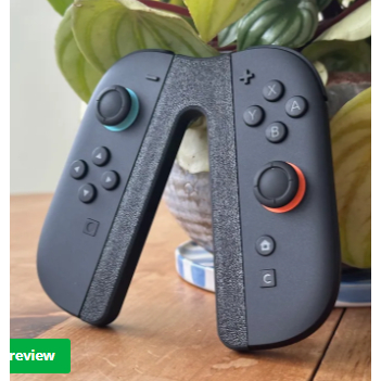 [O MAIS BARATO+ENVIO RÁPIDO!] Punho Compacto para Controle JoyCon do Nintendo Switch 2 - Manete -  Controle - 3D