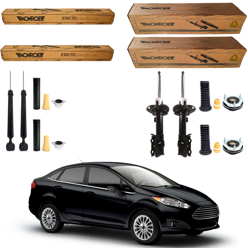 KIT 4 AMORTECEDOR NEW FIESTA 2010 A 2019 MONROE + KIT