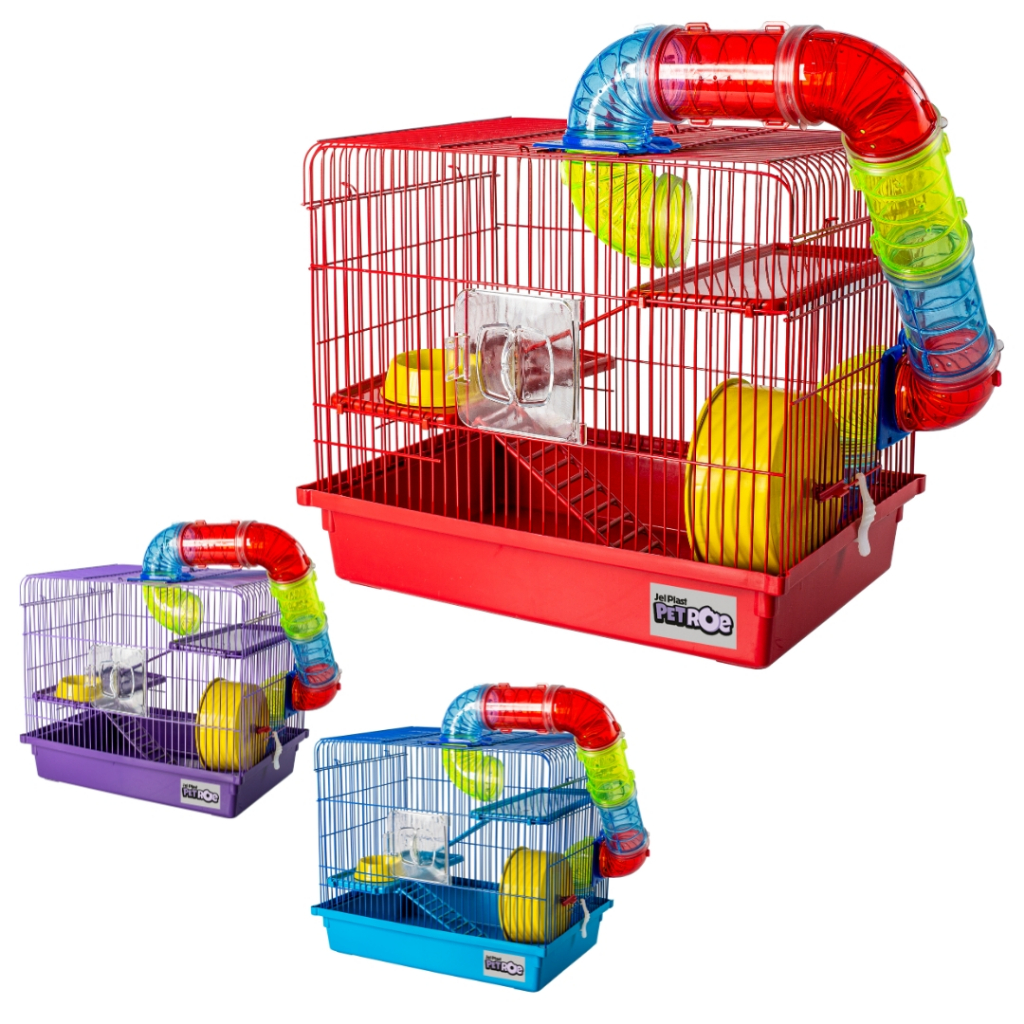 Gaiola para Hamster Roedores Completa 3 Andares Tubo Luxo Slim