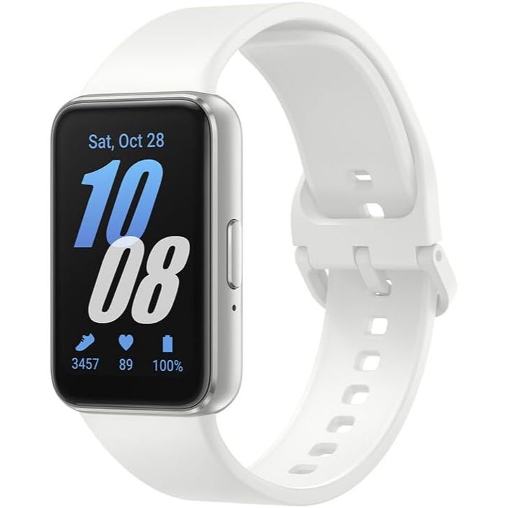 Samsung Smartwatch Galaxy Fit3 Prata, Pulseira Branca