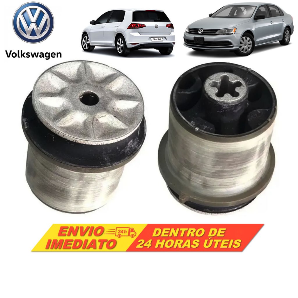 Par de Buchas do Eixo Traseiro Vw Novo Golf 1.4 Jetta Polo Tcross Virtus Audi A3 Original Volkswagen