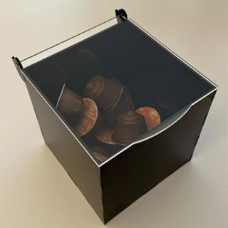 Porta Cápsula Caixa em Acrílico Transparente 15x15cm 3mm Café Decoração em Oferta na Shopee