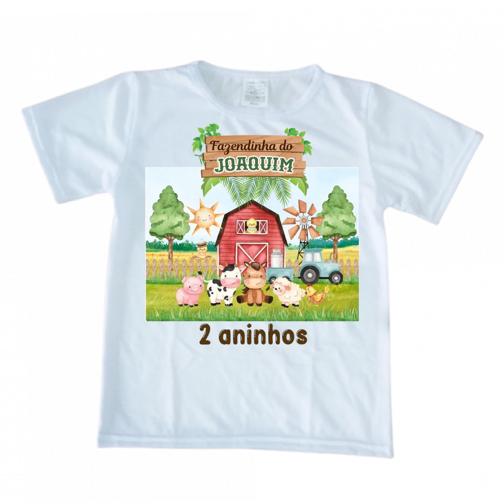Camiseta personalizada fazendinha aquarela ( leia a descrição)
