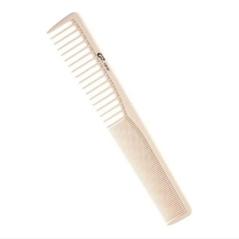 Pente De Carbono Anti Estático Para Cortes 18,0cm CB107 Umi Branco