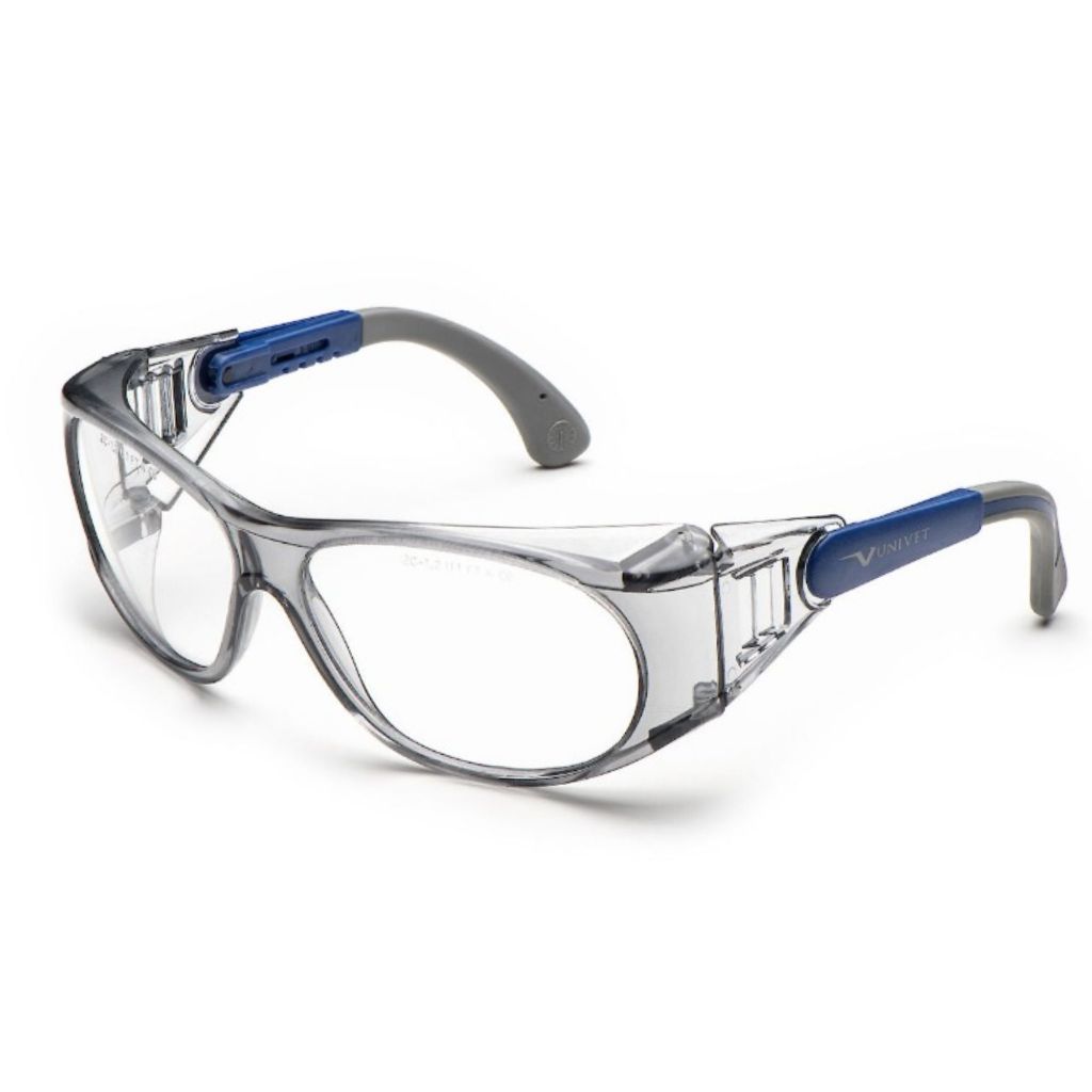 Armação Segurança Univet 539 Oculos Proteção Lente Graduada Hastes Ajustáveis Proteção Lateral
