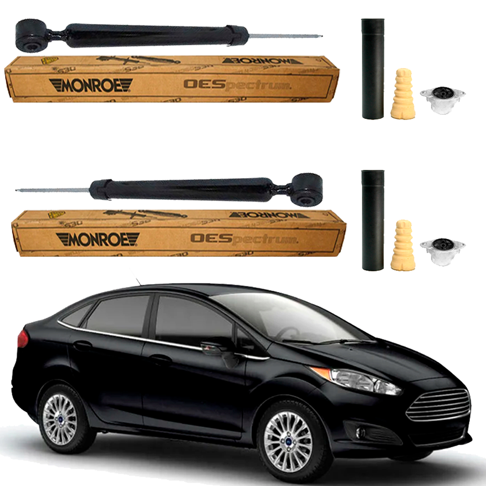 PAR AMORTECEDOR TRASEIRO NEW FIESTA 2010 A 2019 MONROE + KIT