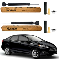 PAR AMORTECEDOR TRASEIRO NEW FIESTA 2010 A 2019 MONROE + KIT