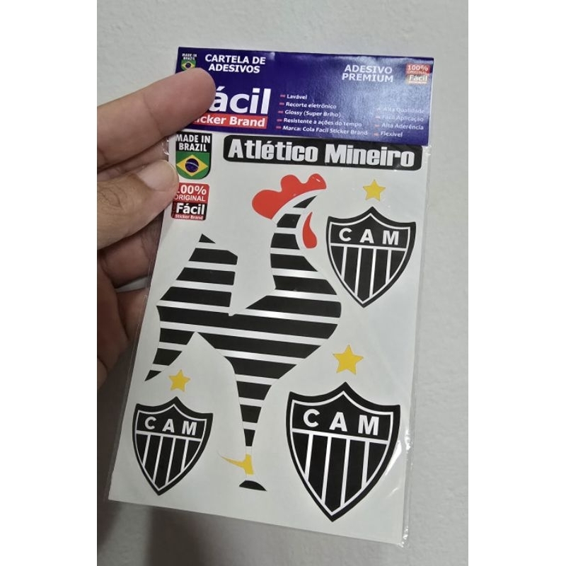 Kit com 5 Adesivos do Atlético Mineiro - Vinil Premium e Resistente à Água!