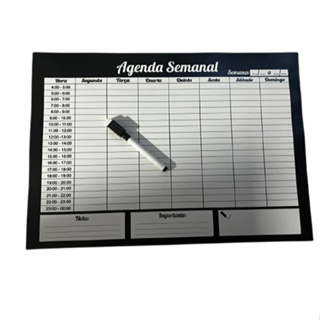 Quadro Planejador Semanal / Planner office escritório personalizado logo nome em Oferta na Shopee