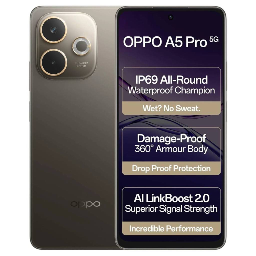 Celular Smartphone OPPO A5 Pro 256GB Café 5G 8GB RAM 6,67" HD+ 8MP