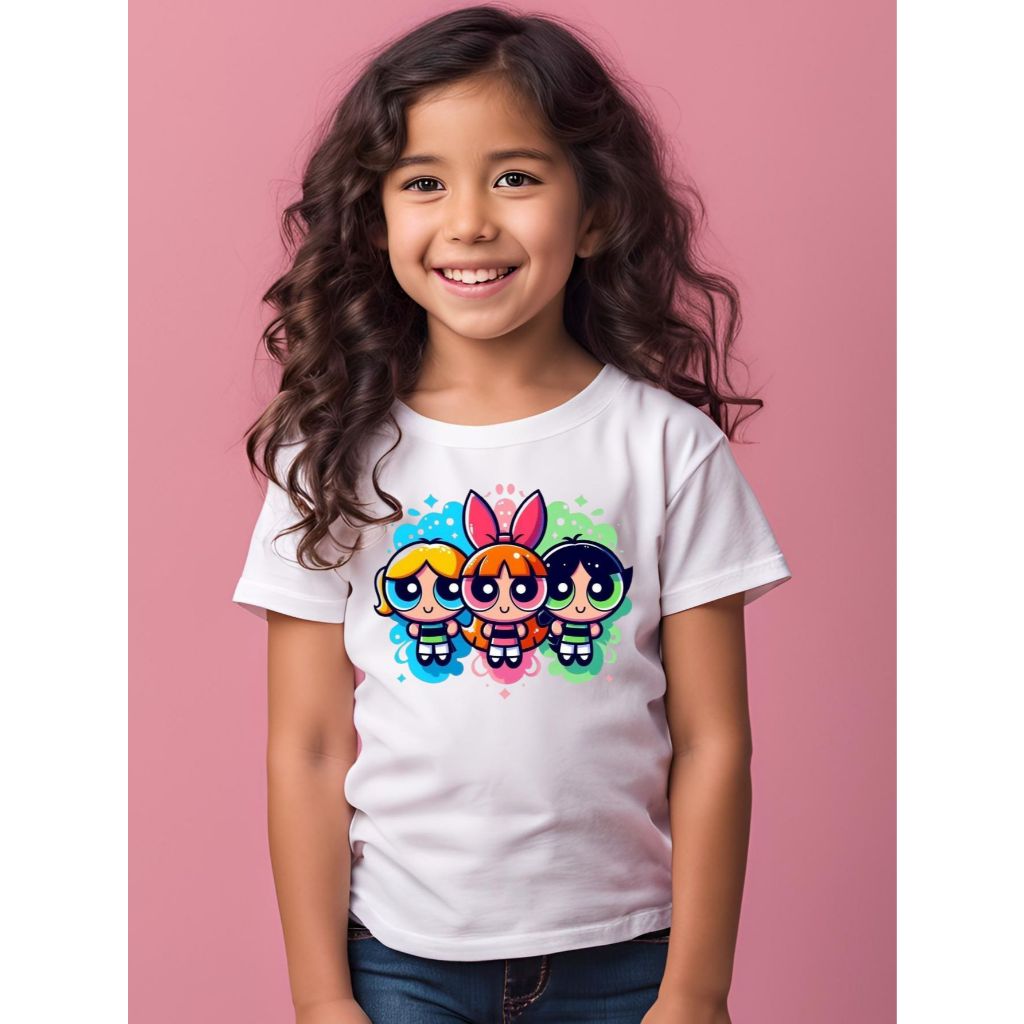 Camiseta Blusa Infantil  Meninas Super Poderosas Lindinha Docinho Florzinha SUBLI em Oferta na Shopee