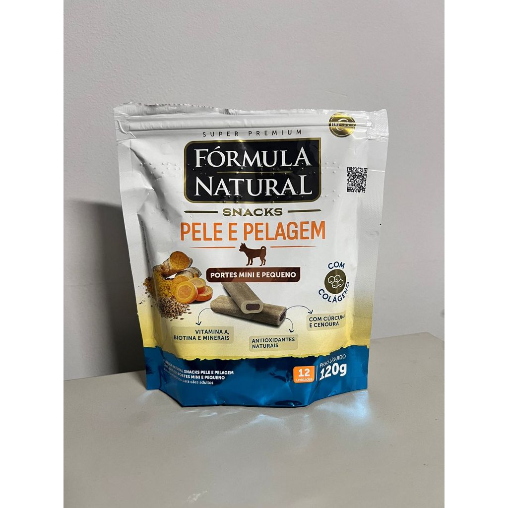 Snack Formula Natural Pele e Pelagem para Cães Porte Mini e Pequeno
