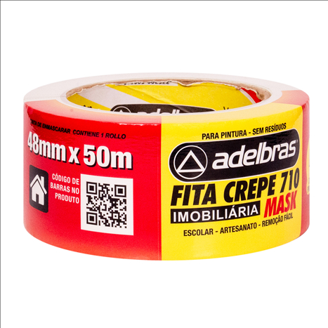 Fita Crepe Mask 50m - Adelbras em Oferta na Shopee