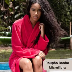 Roupão Masculino e Feminino Microfibra Soft Adulto Antialérgico Bolsos Tamanho Único Camesa