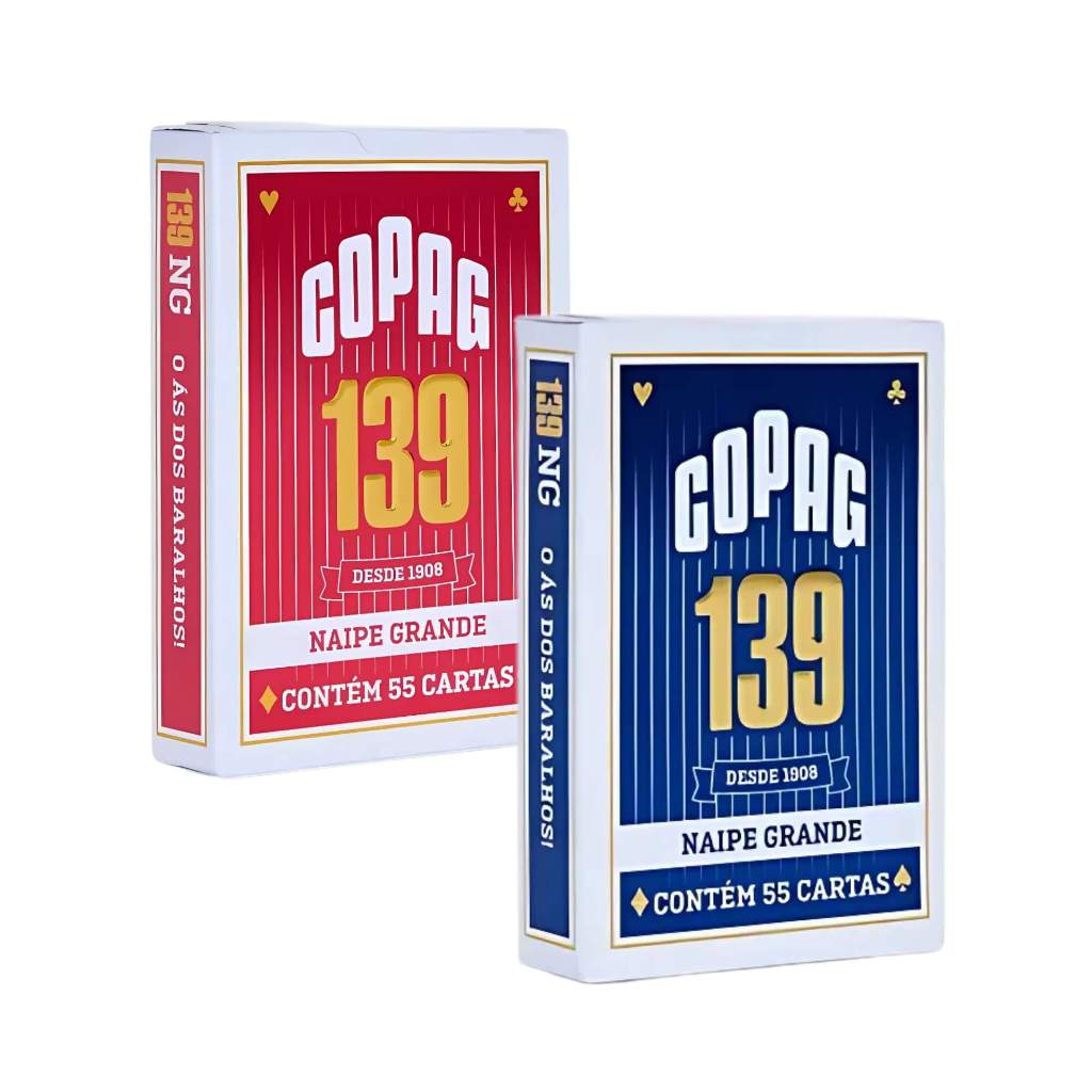 Kit 02 Baralhos Copag 139 Naipe Grande Tamanho Bridge Size (57x89mm) 91021 em Oferta na Shopee