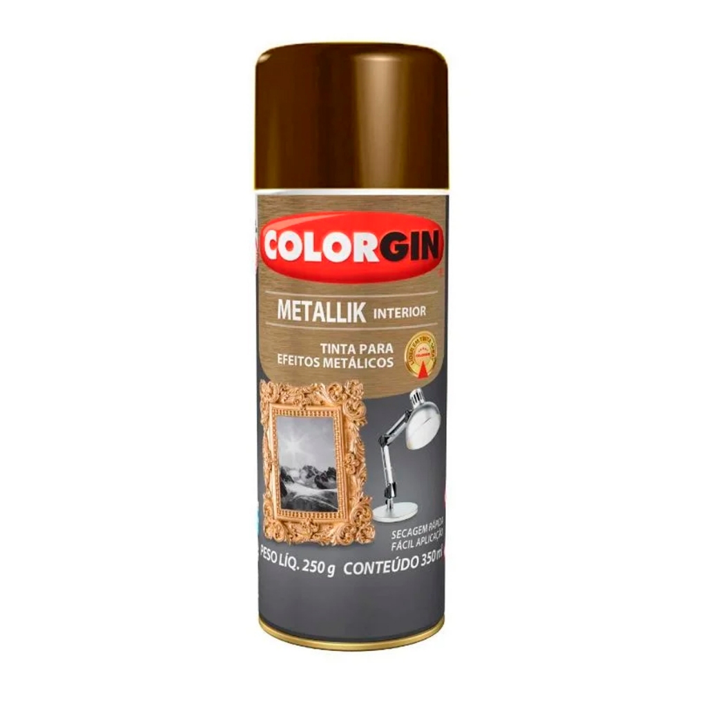 Tinta Spray Metallik Colorgin 350ml 055 Bronze