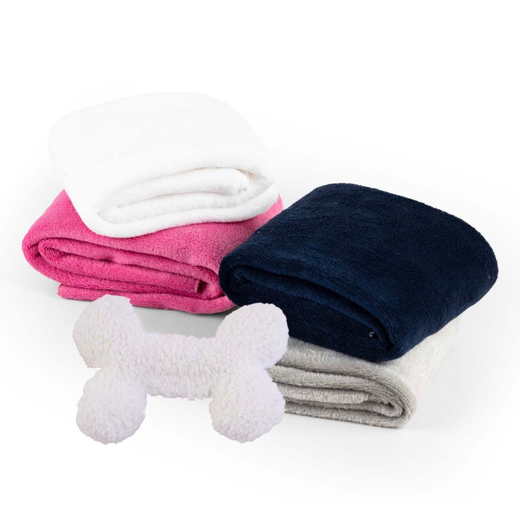 Manta Pet e Ossinho Pelucia Soft - Coberta Mantinha Fofinha Macia Inverno para Cachorro e Gato